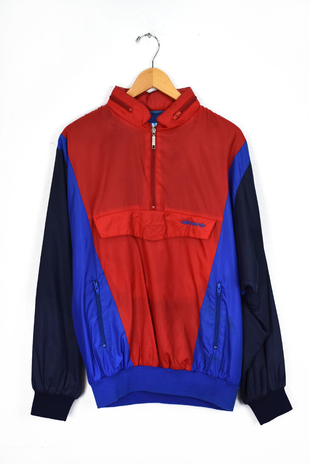 Adidas Windbreaker in rot blau Vintage Emde